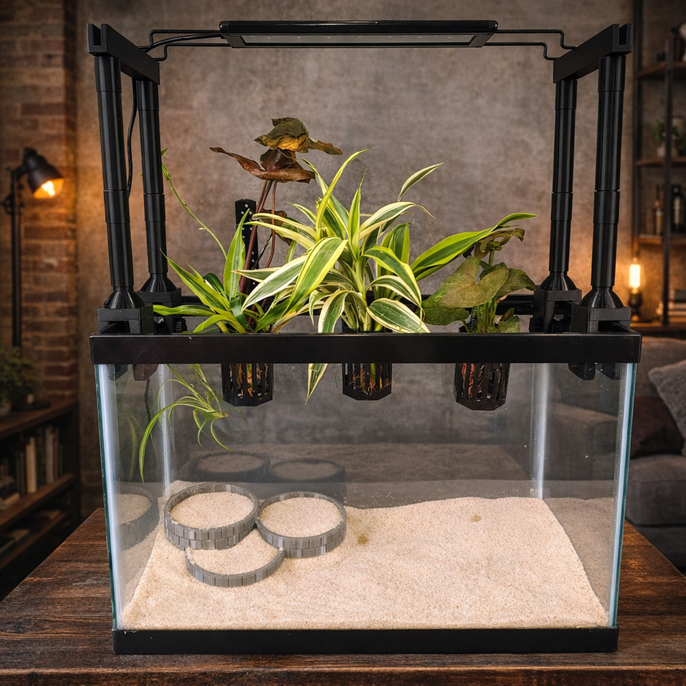 Aquarium Adjustable Light Riser for Rimmed Tanks | Extended Height LED Mount